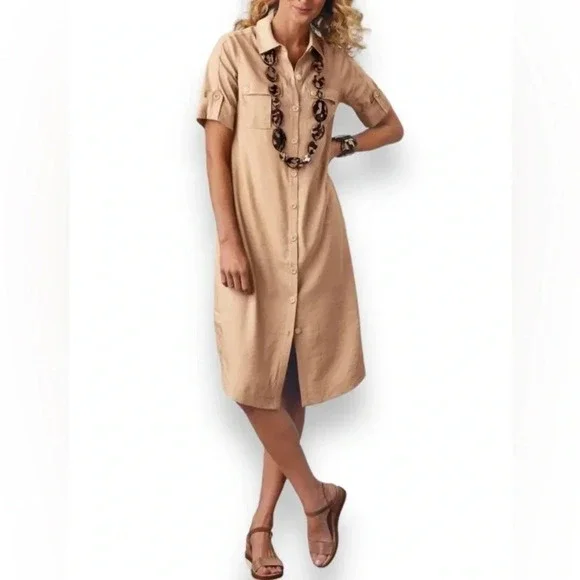 knee length dresses for ladies The Kit Safari Shirtdress main image 0